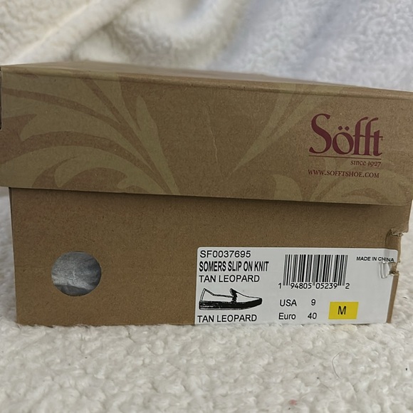 Söfft Somers Slip-On Sneaker (Women) 9M Leopard Tan Knit - Picture 9 of 9